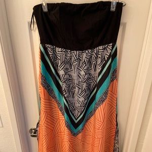 Forever 21 strapless long dress